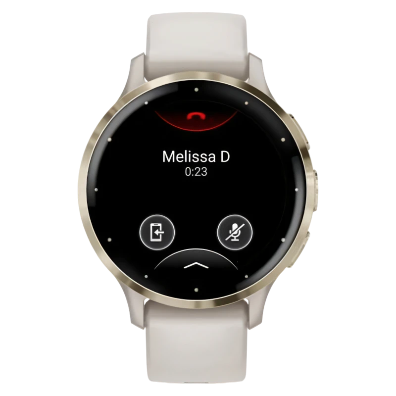 Garmin Venu 3S цвета слоновой кости с золотистым безелем