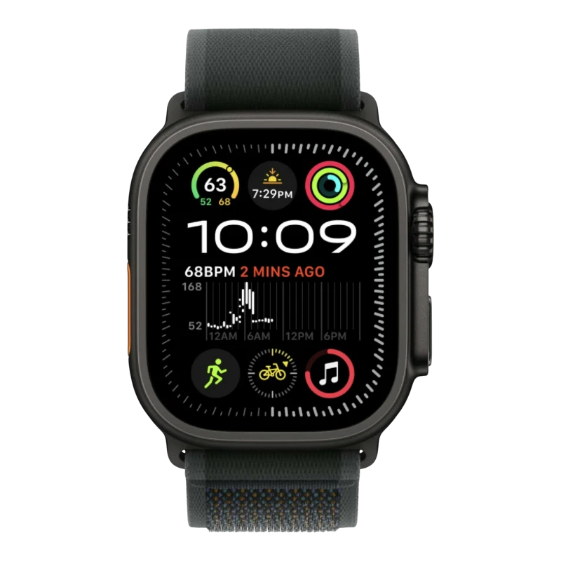 Apple Watch Ultra 2 49mm Black Titanium Case with Trail Black
