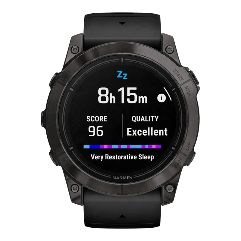Garmin Epix Pro Gen 2 Sapphire 51 мм, титановый угольно-серый, DLC, черный силиконовый ремешок