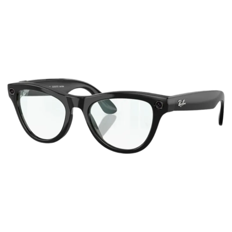 Умные очки Ray-Ban Gen 2 Skyler RW4014 Shiny Black, Clear Blue Light Filter