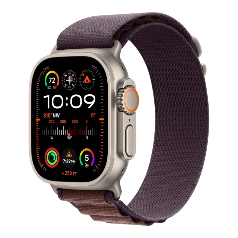 Apple Watch Ultra 2, 49 мм, корпус из титана, ремешок Alpine цвета индиго