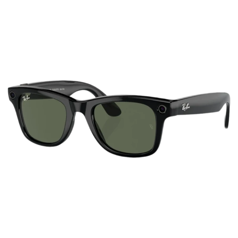 Умные очки Ray-Ban Wayfarer RW4006 Shiny Black, G-15 Green