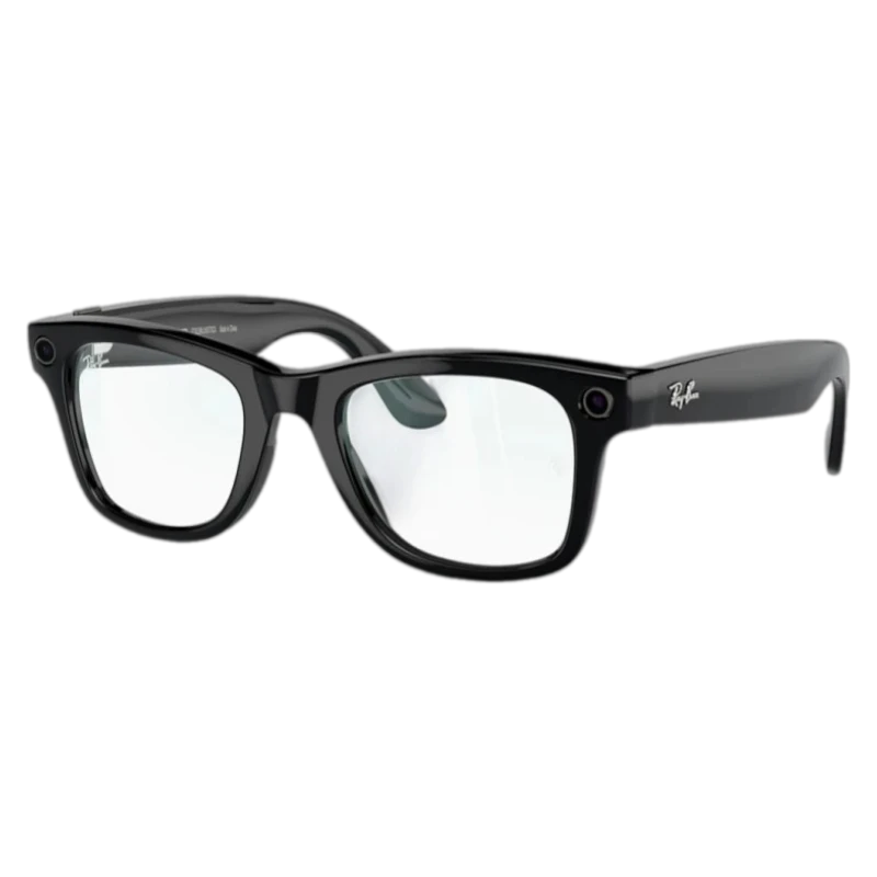 Умные очки Ray-Ban Wayfarer RW4006 Shiny Black, Clear with blue-violet light filter