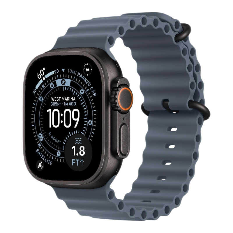 Apple Watch Ultra 3 Black 49mm Ocean Band Anchor Blue
