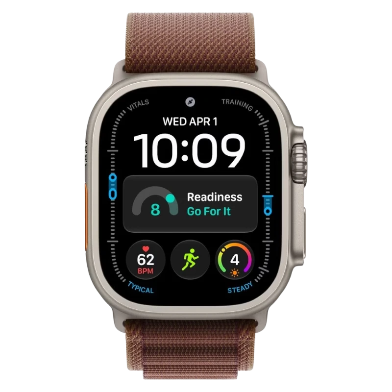 Apple Watch Ultra 4 49mm Natural Titanium Case with Alpine Burgundy
