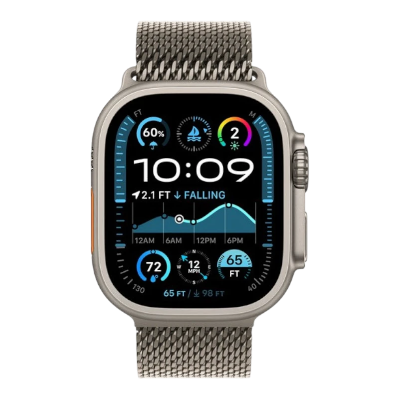 Apple Watch Ultra 2 49mm Natural Titanium Case with Melanese Loop