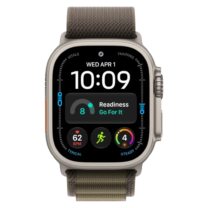Apple Watch Ultra 4 49mm Natural Titanium Case with Alpine Dark Olive