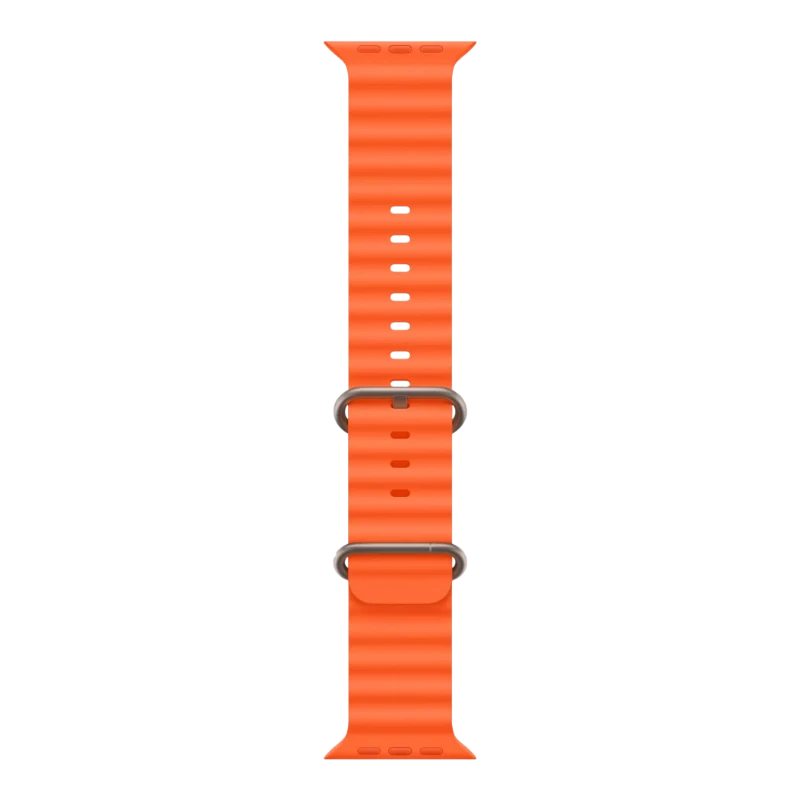 Apple Watch Ultra 2 49mm Natural Titanium Case with Ocean Orange