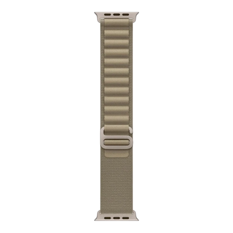 Apple Watch Ultra 2 49mm Natural Titanium Case with Alpine Olive