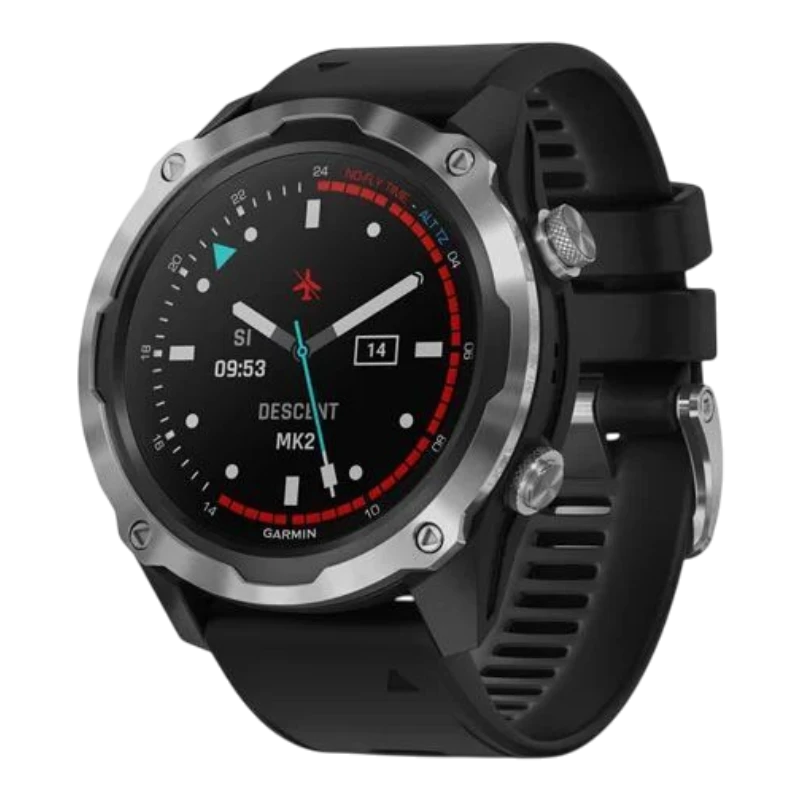 Garmin Descent MK2 стальные с черным ремешком
