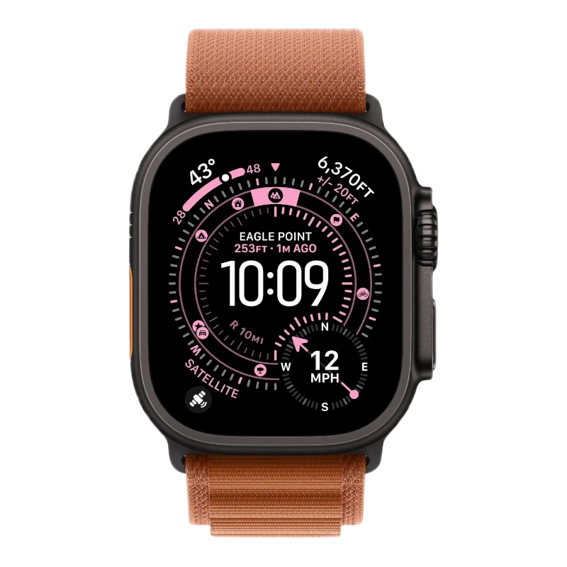Apple Watch Ultra 3 Black 49mm Alpine Loop Terra Cotta