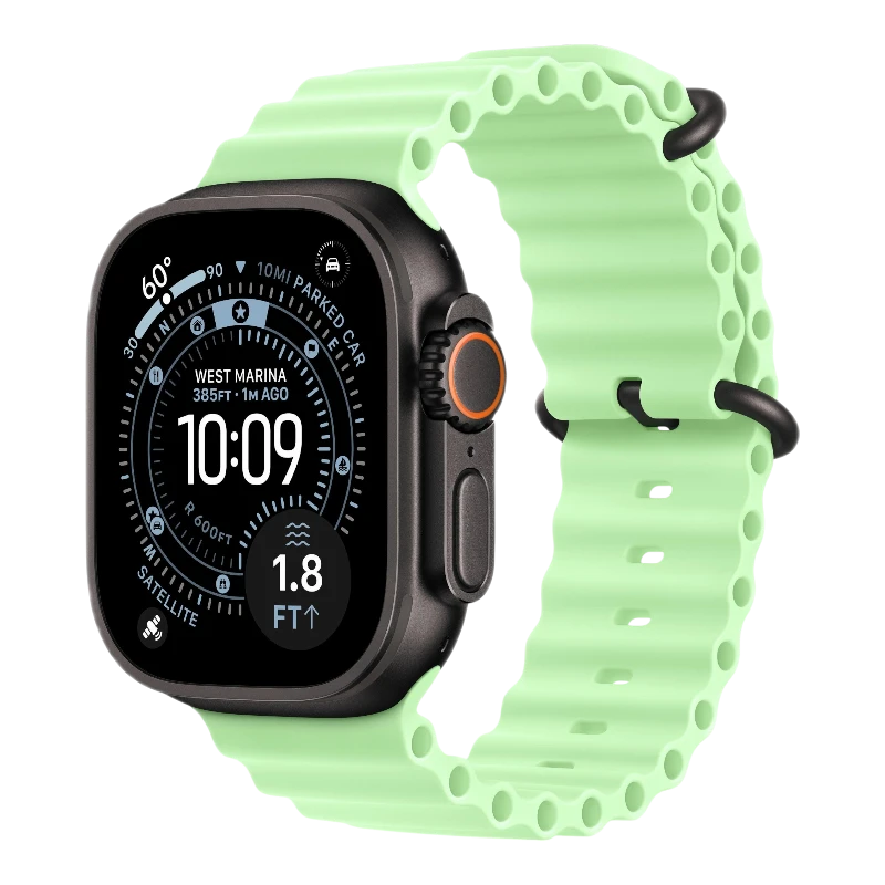 Apple Watch Ultra 3 Black 49mm Ocean Band Neon green