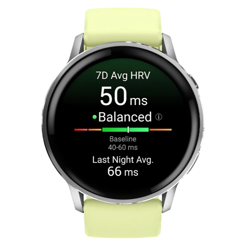 Garmin Venu 4 – 45мм Silver with Citron Silicone band
