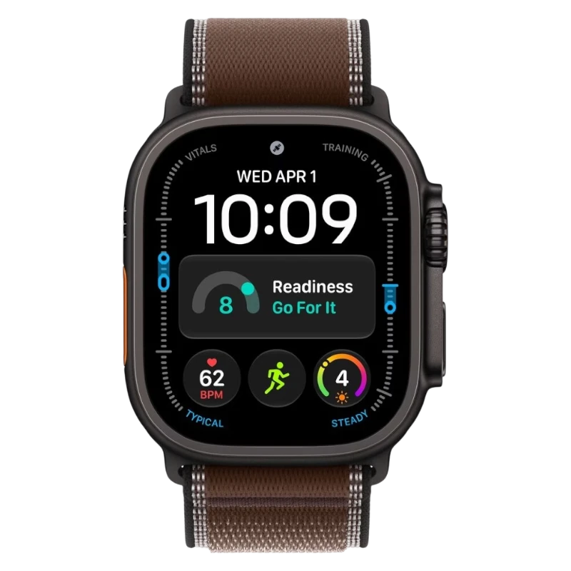 Apple Watch Ultra 4 49mm Black Titanium Case with Trail Dark Umber