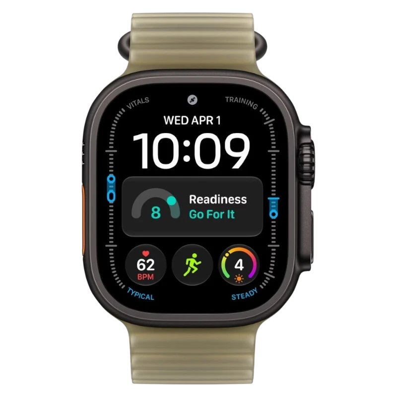 Apple Watch Ultra 4 49mm Black Titanium Case with Ocean Translucent Kelp