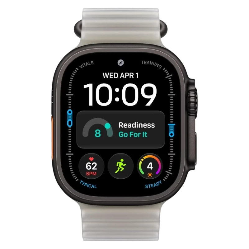 Apple Watch Ultra 4 49mm Black Titanium Case with Ocean Translucent Gray