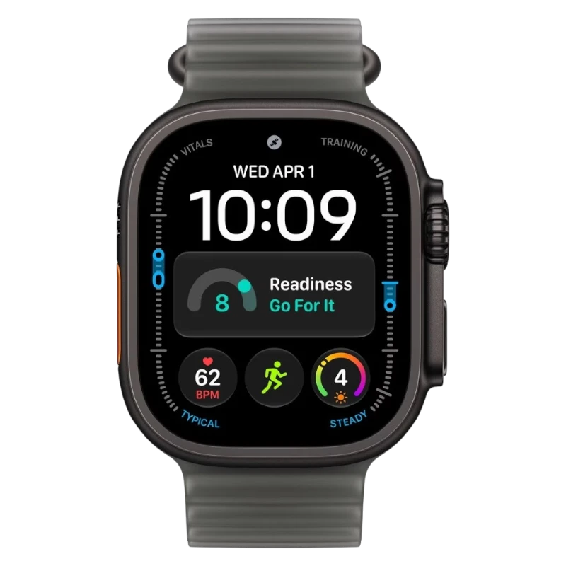 Apple Watch Ultra 4 49mm Black Titanium Case with Ocean Translucent Black