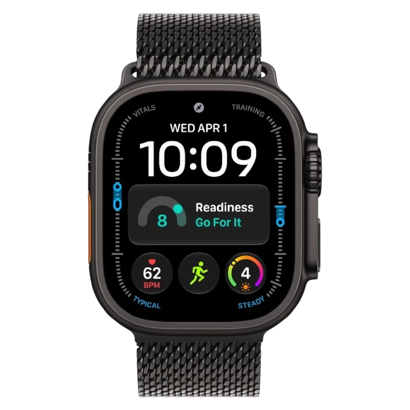 Apple Watch Ultra 4 49mm Black Titanium Case with Melanese Loop
