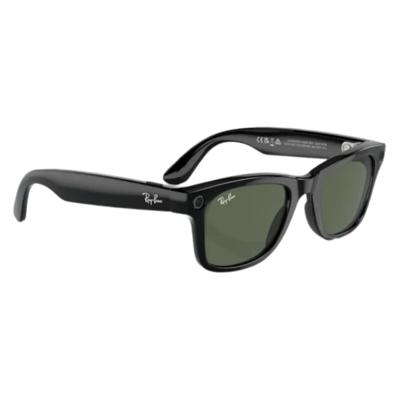 Умные очки Ray-Ban Wayfarer RW4008 Matte Black, Clear/Graphite Green Transitions