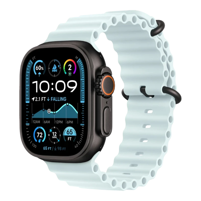 Apple Watch Ultra 2, 49 мм, корпус из титана, ремешок Ocean голубого цвета
