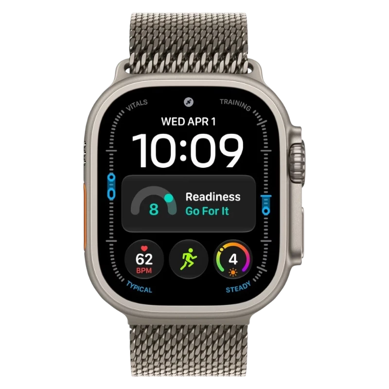 Apple Watch Ultra 4 49mm Natural Titanium Case with Melanese Loop