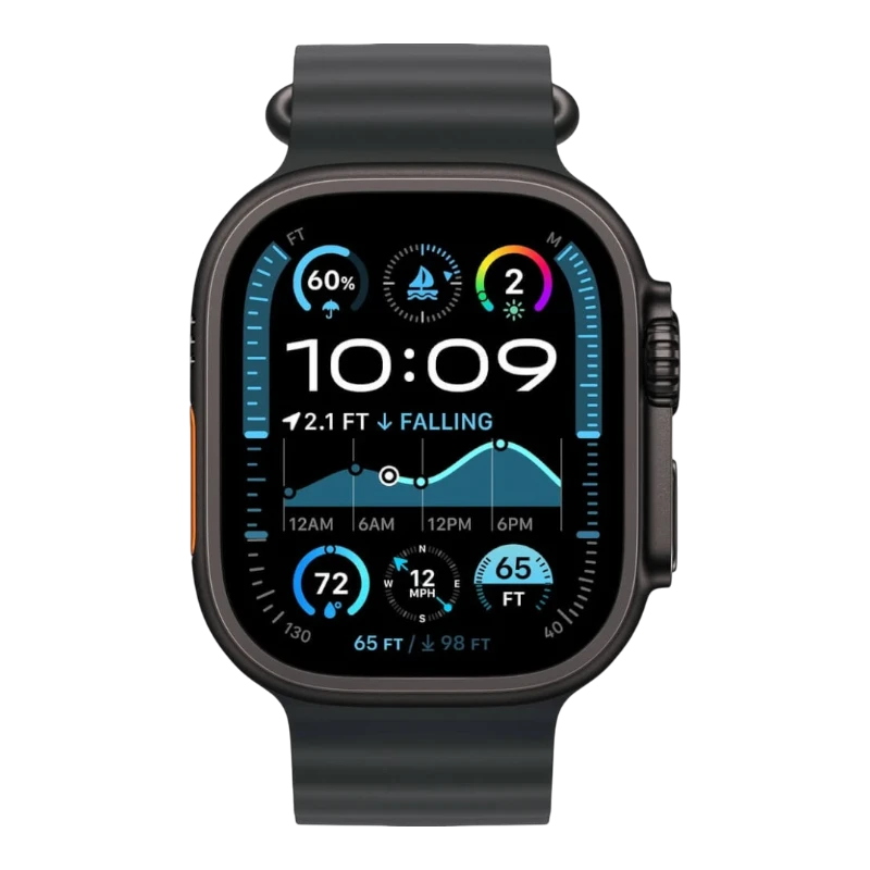 Apple Watch Ultra 2 49mm Black Titanium Case with Ocean Black